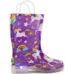 Kid's Rainbow Unicorn Lighted Rain Boot