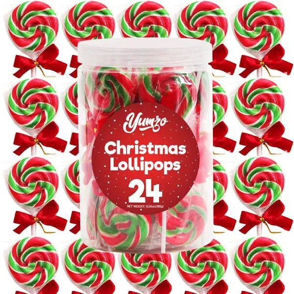 Yumzo Christmas Swirl Lollipops