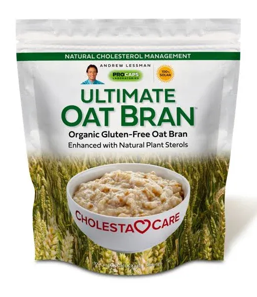 Andrew Lessman Ultimate Oat Bran 180 Servings - Premium Organic, Gluten-Free Oat Bran, Heart-Healthy Fiber and Non-GMO Sourced Phytosterols. Promotes Healthy Cholesterol Levels. No Additives