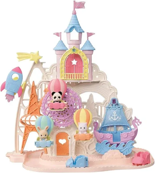 Calico Critters Baby Amusement Park, Dollhouse Playset with 3 Figures Included