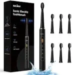 Sejoy Rechargeable Toothbrush Electric with 7 Tooth Heads,for Adults and Kids,Power Sonic Tooth Brush Soft Cleaning,3 Modes ,Smart Timer for Home Trav