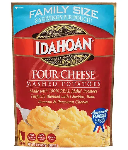 8 Boxes of Idahoan Mashed Potatoes Four Cheese Flavored 113g Each - FRESH