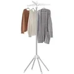 SONGMICS Silver Clothes Drying Rack with Rotary Arms