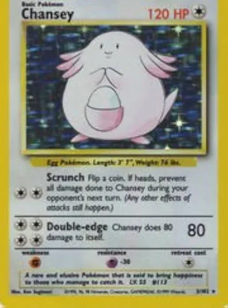 Pokemon Base Set Holo Rare Chansey #3