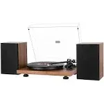 H004 Hi-Fi Turntable with Powerful Speakers | 1byone Audio