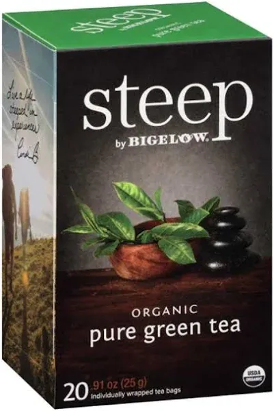 Bigelow Steep Organic Pure Green Tea Bags