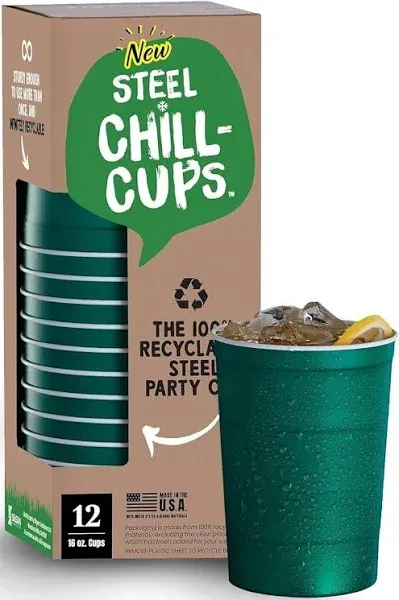 Steel Chill Cups 16 oz. Party Cups