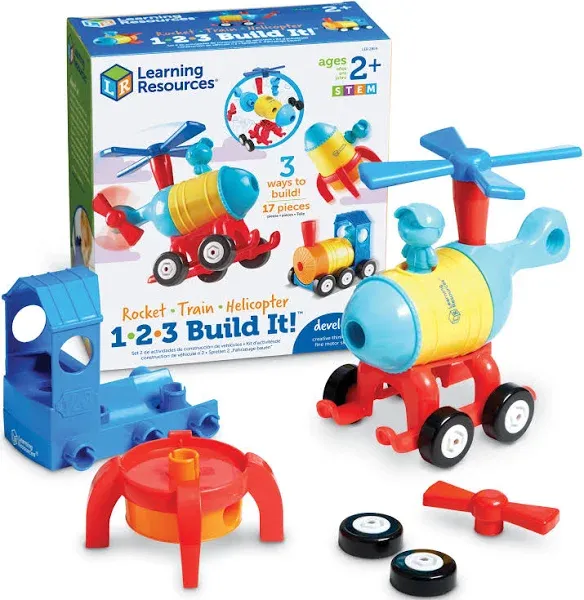 Learning Resources 1-2-3 Build It Train-Rocket