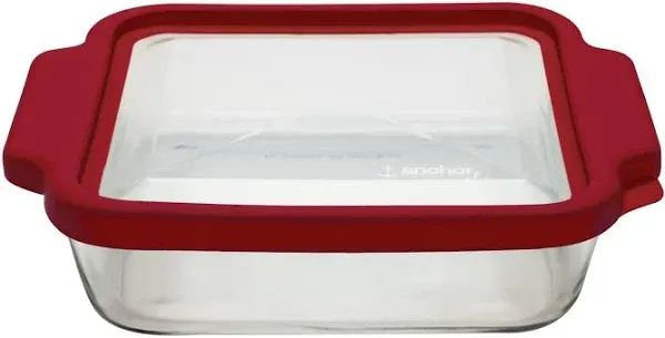 Anchor Hocking Square Cake Dish with TrueFit Lid