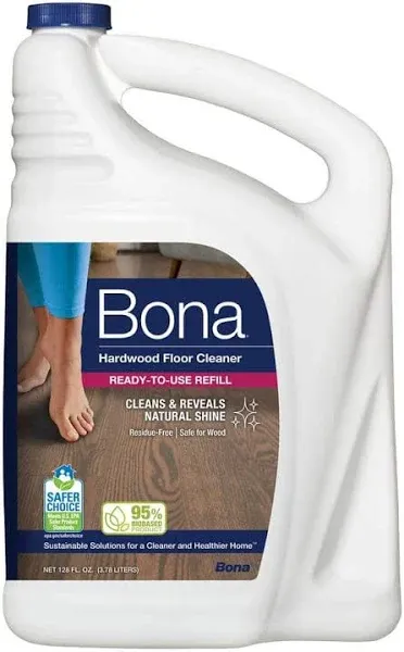 Bona Hardwood Floor Cleaner Refill, 128 fl oz