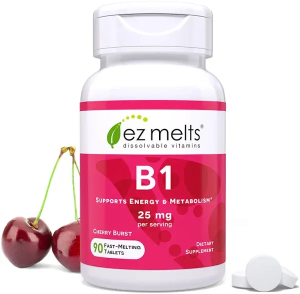 EZ Melts B1 Thiamine 25 mg Dissolvable Tablets