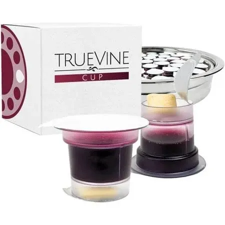 TrueVine Top & Bottom Communion Cups and Wafer Set - Prefilled Cups with Gluten Free Bread & Grape Juice - Carefully Packaged & Easy to Open, Ideal