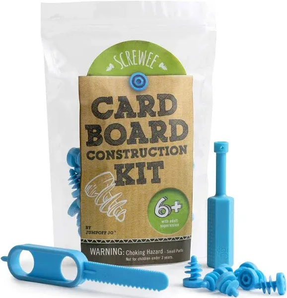 New_JumpOff Jo - Cardboard Construction Kit – 36 Screws,