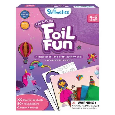 Skillmatics Foil Fun Unicorn & Princesses Creative Foil Art Kit