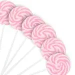 RBBZ Party Pink Swirl Lollipops