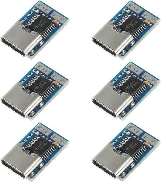 6 Pack Type-C USB-C PD 12V DC Fixed Voltage Power Trigger Module 5A Type-C Fe...