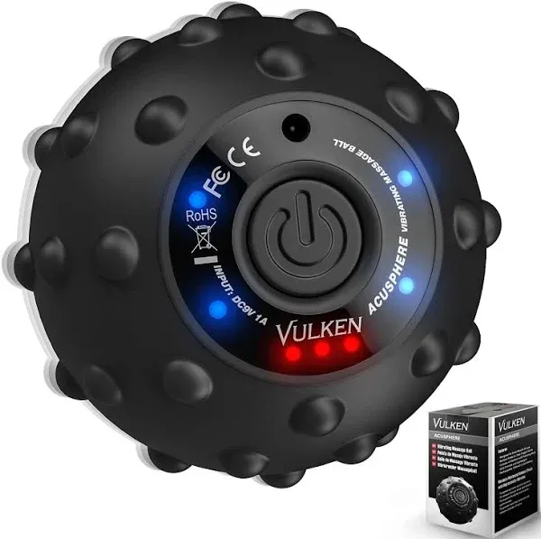 Vulken Acusphere 4 Speed High Intensity Vibrating Massage Ball for Muscle and Fitness, Performance Improvement and Trigger Point Release