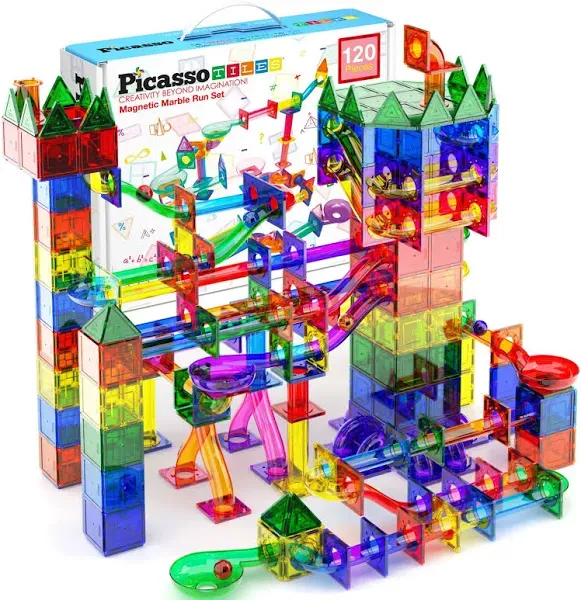 PicassoTiles Marble Run Magnetic Building Blocks