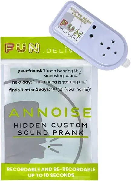 Fun delivery Annoise Hidden Recordable Annoying Sound Device to Prank Friends & Family – Fun Joke Toy for Parties & Off