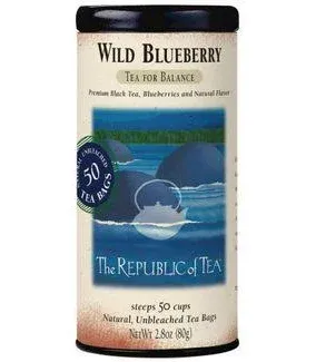 The Republic of Tea Wild Blueberry Black Tea 50 Bags