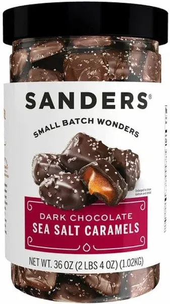 Sanders Dark Chocolate Sea Salt Caramels - 36 ounces (2.25 pounds)