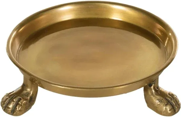 Round Clawfoot Dish — by Home Collection — Gold — for Home Decor, Candles, Je...