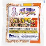 Great Northern Popcorn Company Movie Theater Style 40-Count Popcorn Packs Pre-Measured 8-Ounce All-in-One Kernel, Salt, Oil Packets for Popping