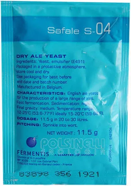 Fermentis Safale S-04 Dry Yeast