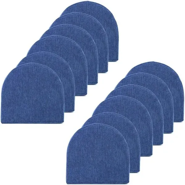 Sweet Home Collection U-Shape Molded Memory Foam Chair Pads With Ties