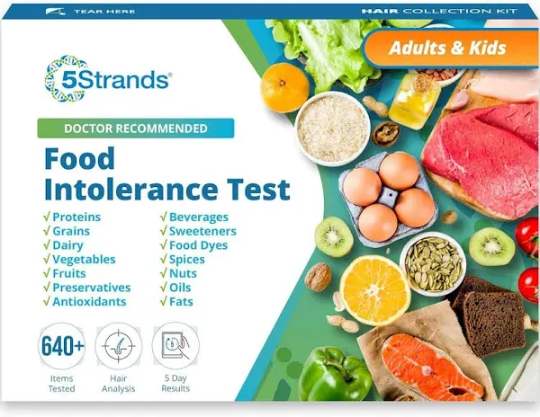 5Strands Food Intolerance Test 640 Items Tested Food Sensitivity at Home Test Kit