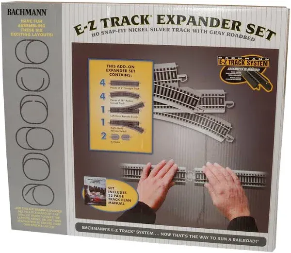 βachmann Trains SnapFit EZ TRACK LAYOUT EXPANDER SET NICKEL SILVER Rail With Gr