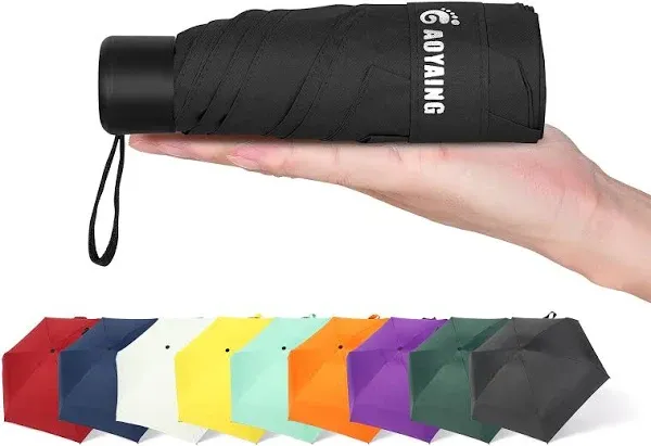 Small Mini Umbrella with Case by GAOYAINIG Light Compact Design Perfect for T...