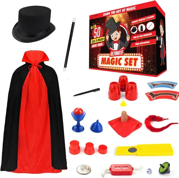 Magic Kit for Kids | Magic Tricks Set for Kids Age 6 8 10 12 | Magician Costume