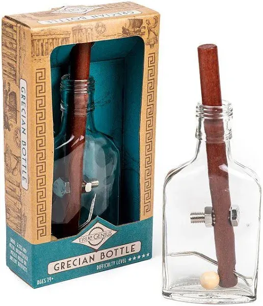 TRUE GENIUS GRECIAN BOTTLE BRAINTEASER PUZZLE (NEW IN BOX)