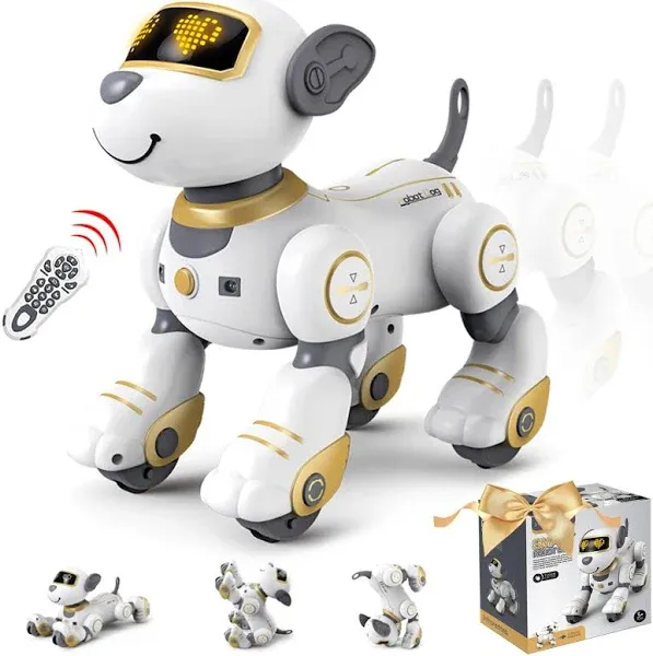 Robot Dog Toys for Girls Toys Interactive Robot Toy FollowMe Robot for Kids 5-7 Intelligent Remote Control Dog with Sing Dance AI Robotics for Kids Age 3 4 5 6 7 Chrismas Birthday Gifts Girls