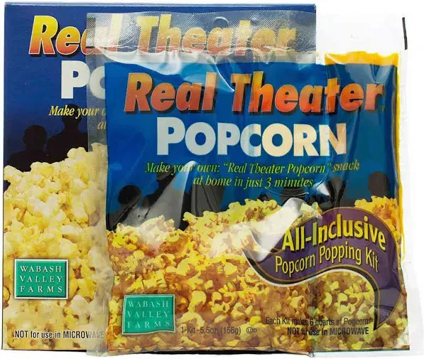 Wabash Valley Farms Theater Popcorn Kits 10 Preportioned Popcorn Machine Popcorn Packets Popcorn Kernels for Popcorn Machine