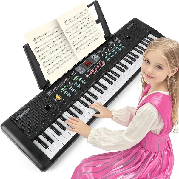 Kids Keyboard Piano with Microphone 61 Keys Electronic for Ages... 