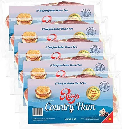 Rays Country Ham 3 3/4 lb. 5-Pack Blue Ridge Mountain Cured