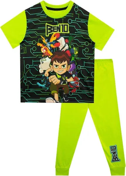 Ben 10 Boys Pajamas Green Sizes 5-12, Boy's, Size: 6