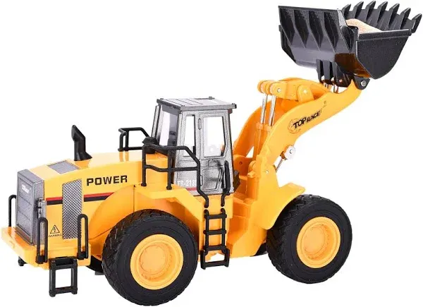 Top Race Diecast Heavy Metal Construction Toy Front Loader Tractor Model 1:40...