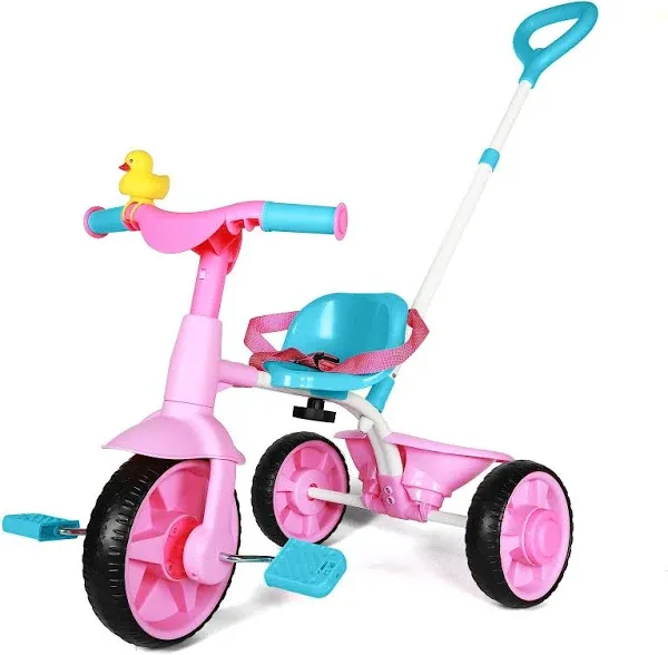 KRIDDO 2 in 1 Kids Tricycles Age 18 Month to 3 Years, EVA Wheels Upgraded, Gi...