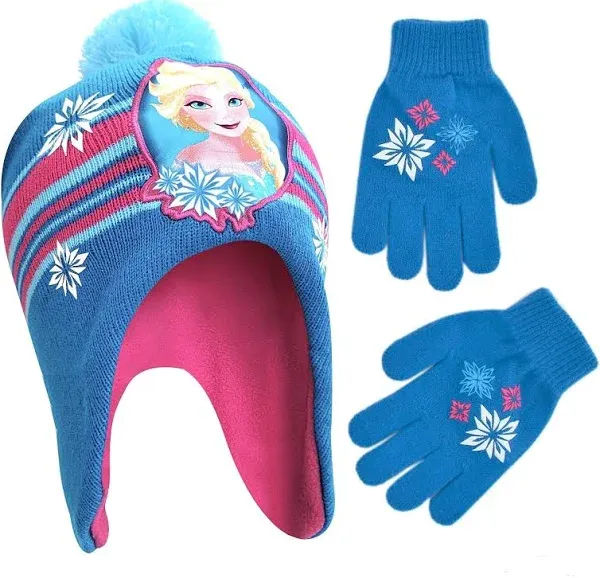 Disney Kids Winter Hat, Kids Gloves or Toddlers Mittens, Frozen Elsa and Anna Baby Beanie for Girls' Ages 4-7