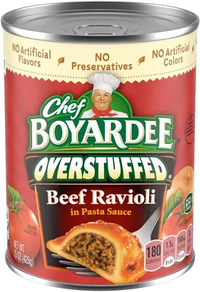 Chef Boyardee Overstuffed Beef Ravioli - 15 oz