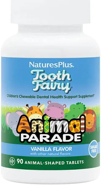 Nature's Plus Animal Parade Tooth Vanilla 90 Tablets