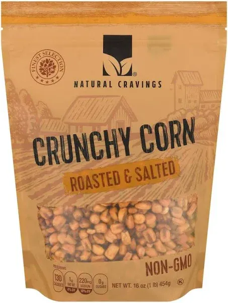 Natural Cravings Roasted & Salted Corn Nuts (1 lbs)