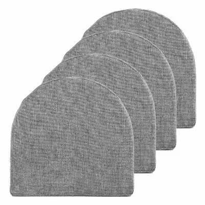  Chair Cushions 100% High Density Memory Foam Pads U 4 Count (Pack of 1) Gray