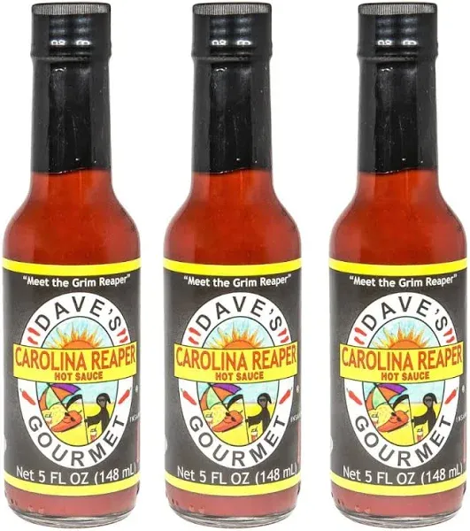 Daves Gourmet Sauce Hot Carolina Reaper - 5 OZ. Pantry. Cooking, Hot