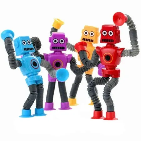 nutty toys Sensory Robot toys 4pk Top Pop Tubes Fidget Toy 2024 for ADHD Autism Ages 3 4 5 6 7 8 9 10