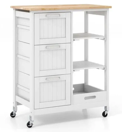 Costway Rolling Kitchen Island Utility Storage Cart