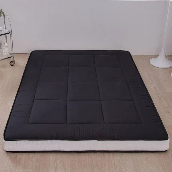 MAXYOYO 6" Extra Thick Floor Futon Mattress Foldable Japanese Floor Mattress Tatami Pad Floor Mattress for Adults Floor Bed Roll Up Mattress Guest